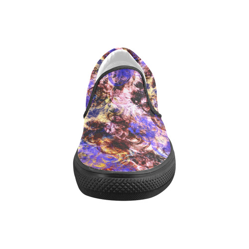 Lilac Turbulence Men's Slip-on Canvas Shoes (Model 019)