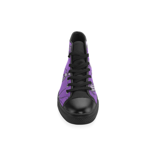spiders creepy crawlers bugs purple halloween Men’s Classic High Top Canvas Shoes /Large Size (Model 017)