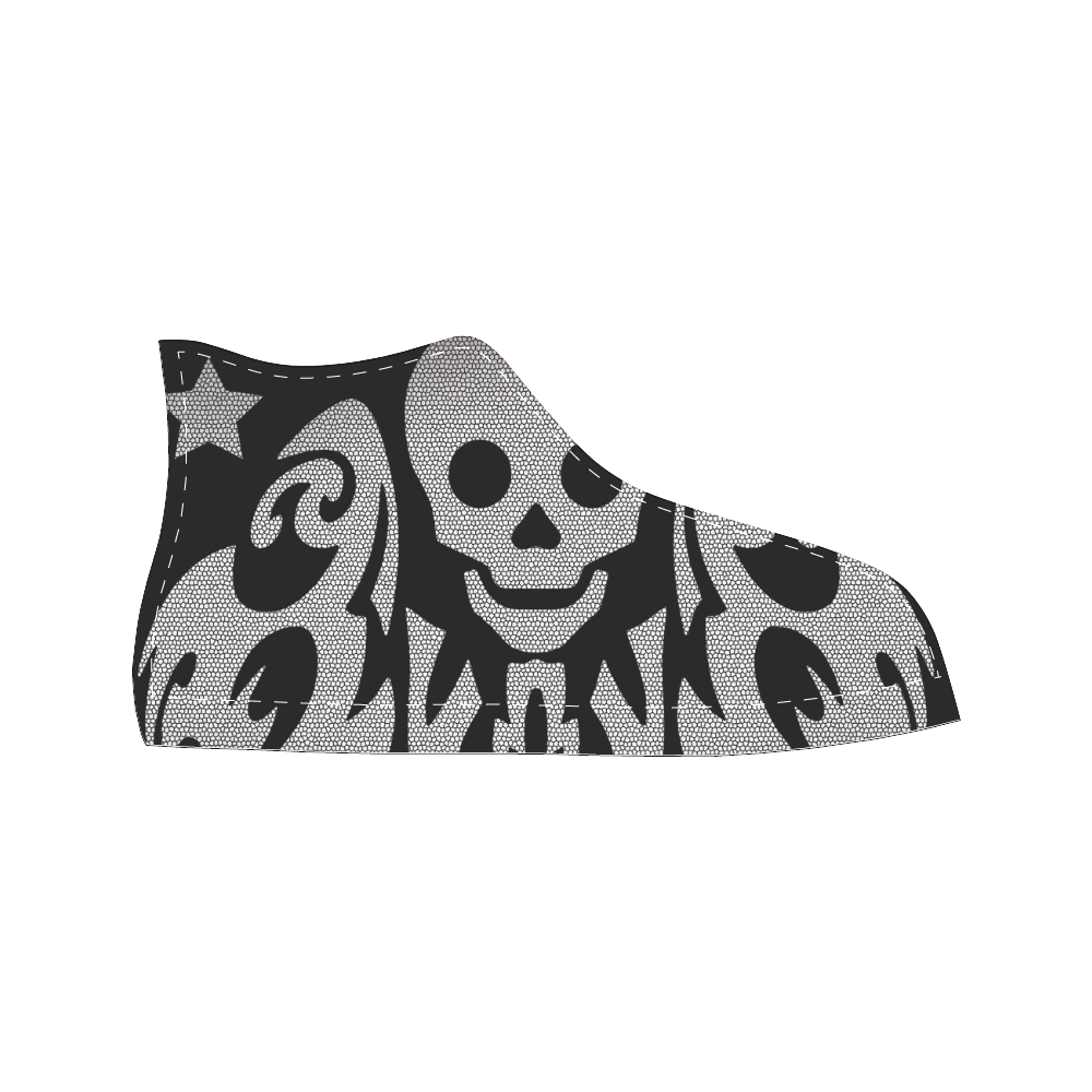 SKULL STAR TRIBAL Men’s Classic High Top Canvas Shoes /Large Size (Model 017)