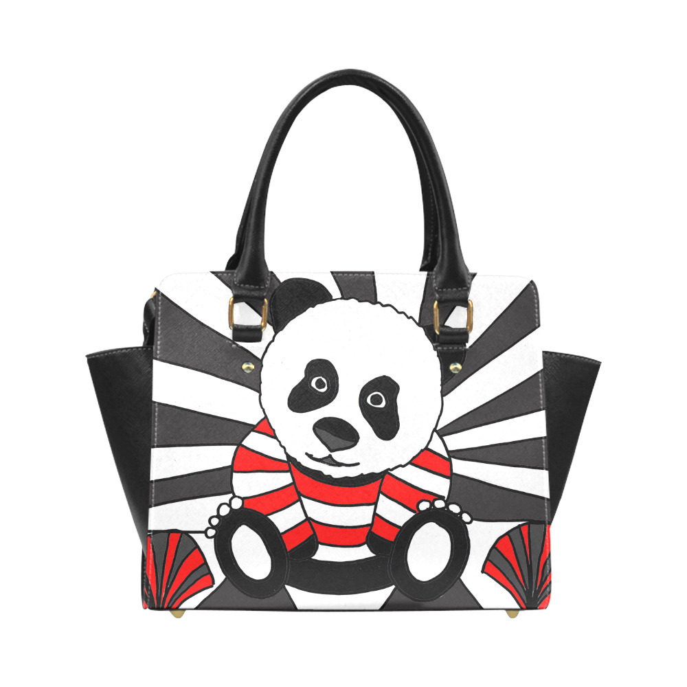 Funny Panda Bear Art Classic Shoulder Handbag (Model 1653)