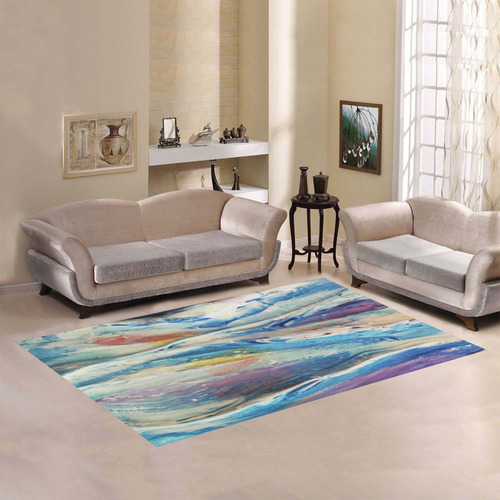 Ocean Waves Area Rug7'x5'