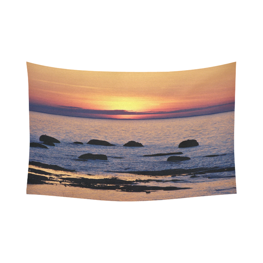Summer's Glow Cotton Linen Wall Tapestry 90"x 60"