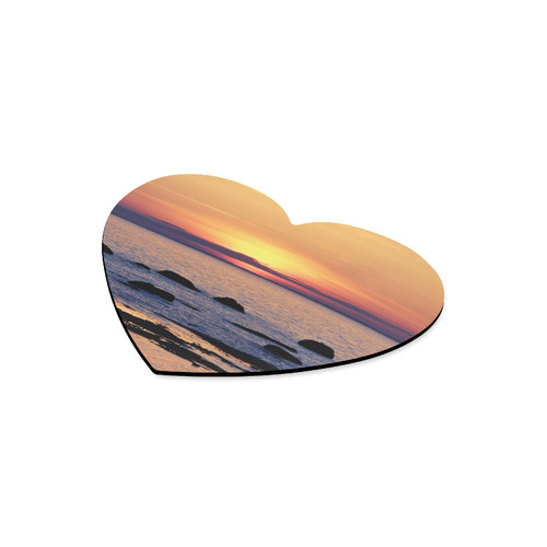 Summer's Glow Heart-shaped Mousepad