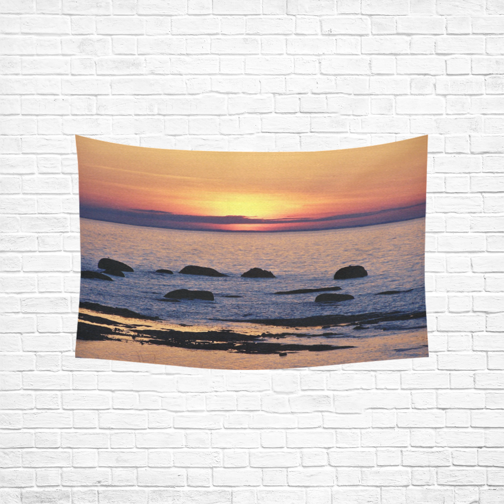 Summer's Glow Cotton Linen Wall Tapestry 60"x 40"