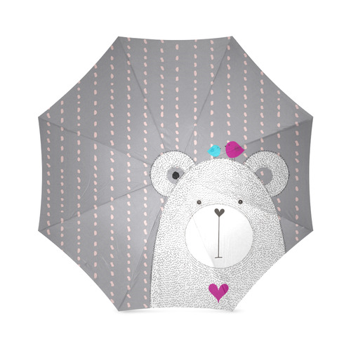 bear_grey Foldable Umbrella (Model U01)