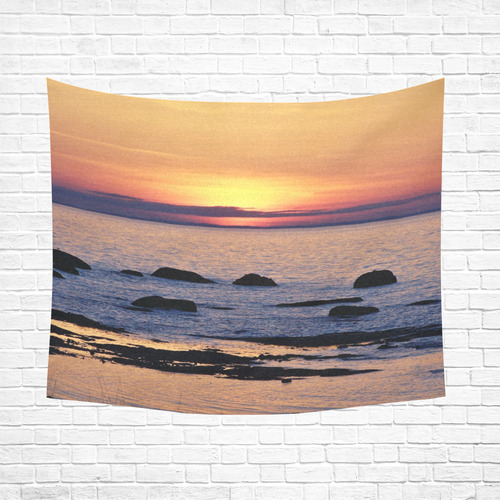 Summer's Glow Cotton Linen Wall Tapestry 60"x 51"