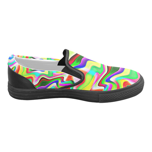 Irritation Colorful Dream Men's Unusual Slip-on Canvas Shoes (Model 019)