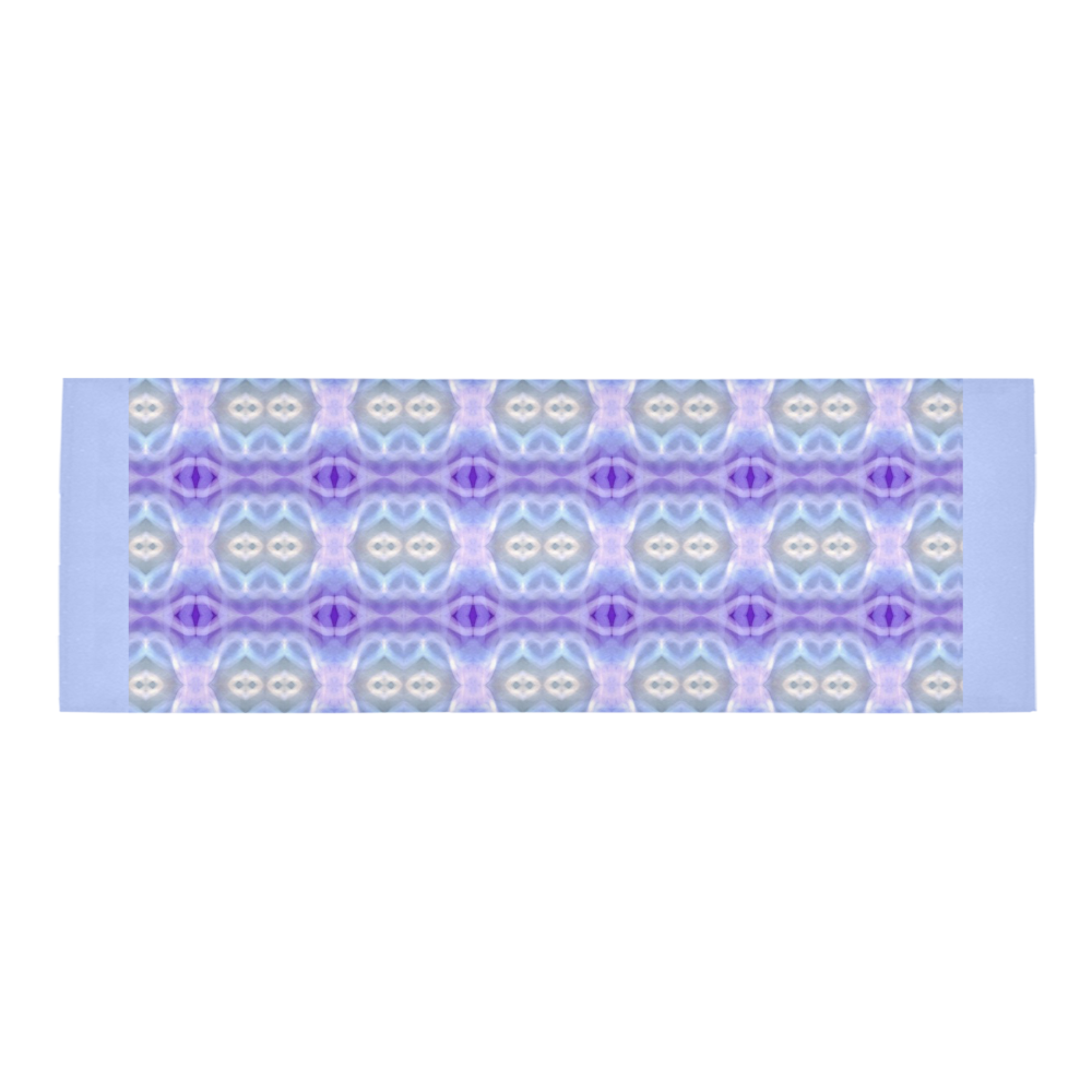 Light Blue Purple White Girly Pattern Area Rug 9'6''x3'3''