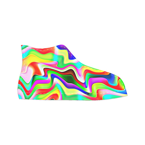 Irritation Colorful Dream Men’s Classic High Top Canvas Shoes /Large Size (Model 017)