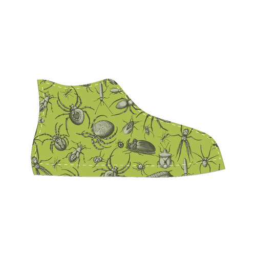 insects spiders creepy crawlers halloween green Men’s Classic High Top Canvas Shoes (Model 017)