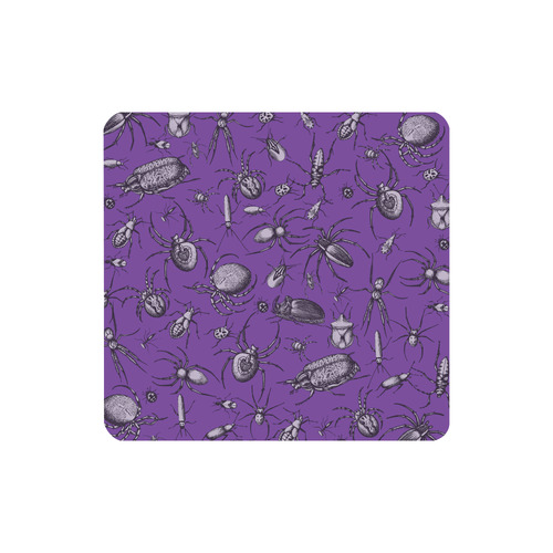 spiders creepy crawlers bugs purple halloween Women's Clutch Wallet (Model 1637)