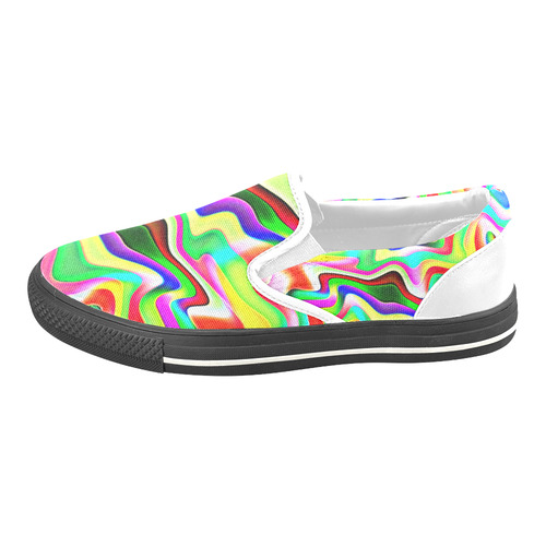 Irritation Colorful Dream Women's Unusual Slip-on Canvas Shoes (Model 019)