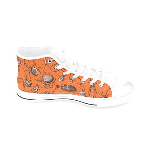 beetles spiders creepy crawlers bugs halloween Men’s Classic High Top Canvas Shoes /Large Size (Model 017)
