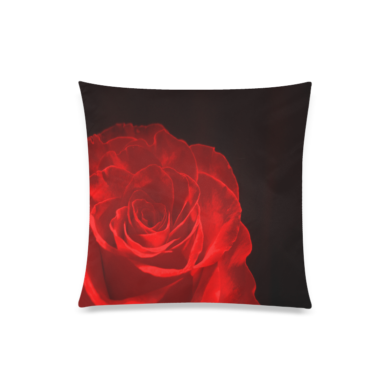 A Rose Red Custom Zippered Pillow Case 20"x20"(Twin Sides)