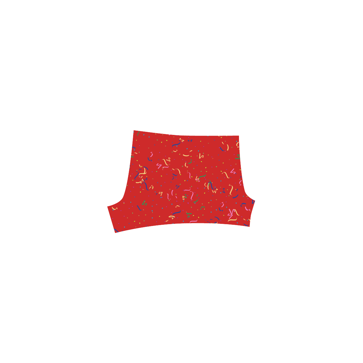 Confetti and  Party Streamers Red Briseis Skinny Shorts (Model L04)