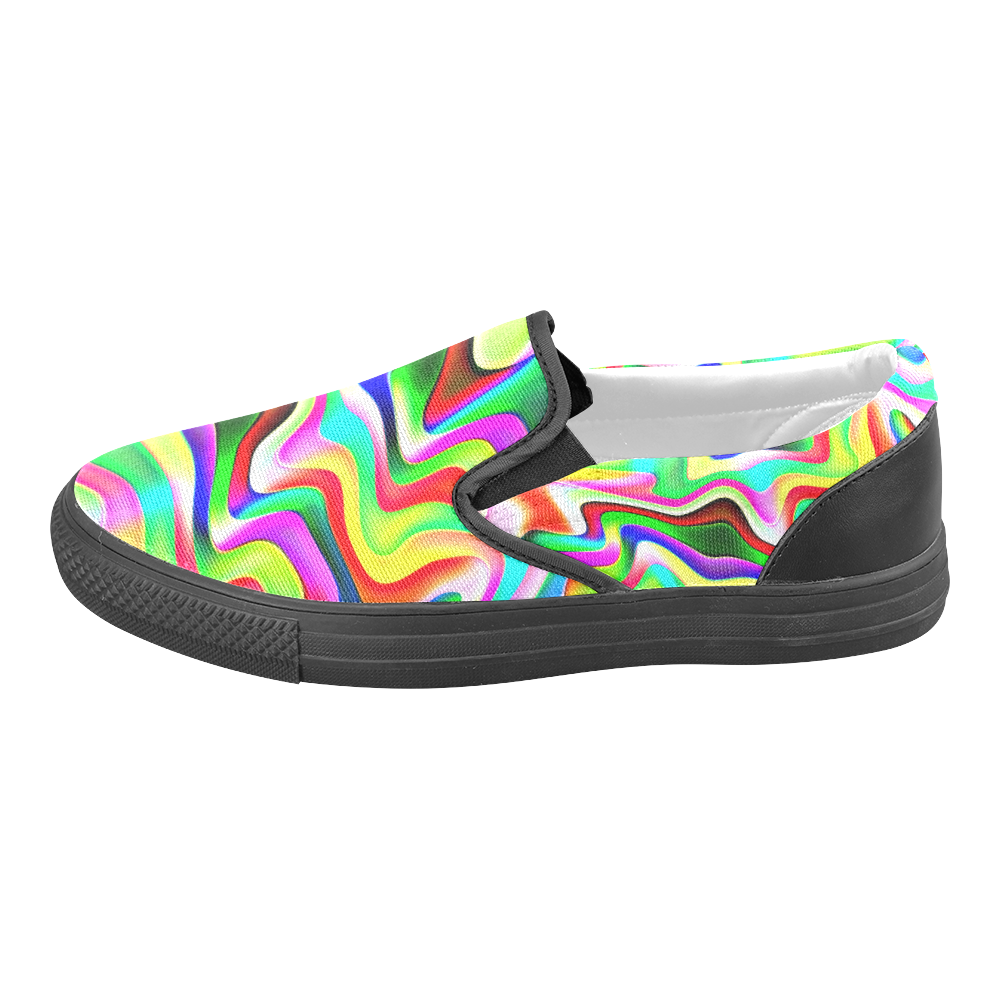 Irritation Colorful Dream Men's Slip-on Canvas Shoes (Model 019)