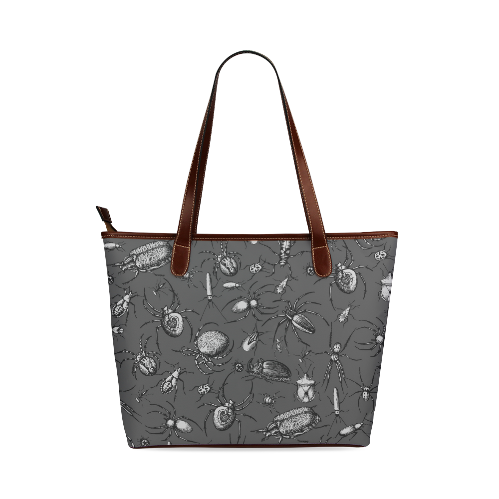 beetles spiders creepy crawlers bugs Shoulder Tote Bag (Model 1646)