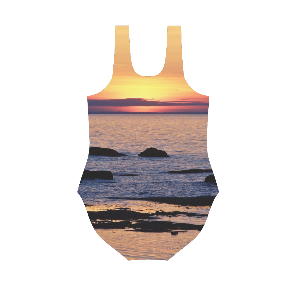 Summer's Glow Vest One Piece Swimsuit (Model S04)