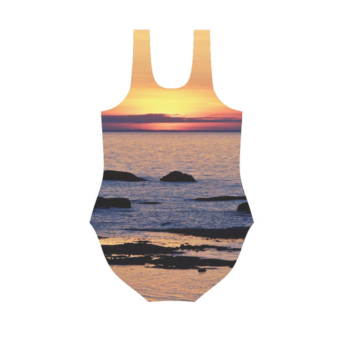 Summer's Glow Vest One Piece Swimsuit (Model S04)