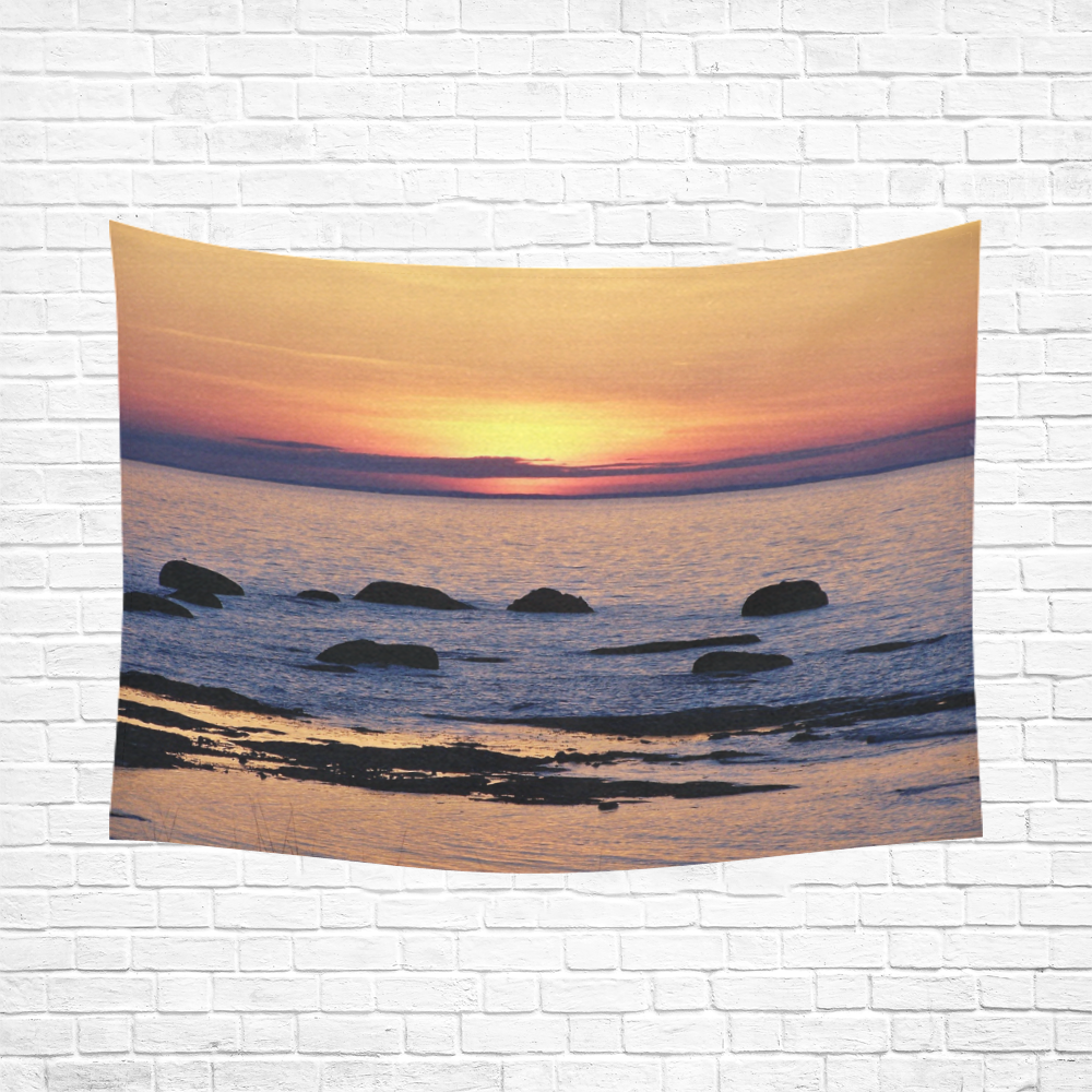 Summer's Glow Cotton Linen Wall Tapestry 80"x 60"