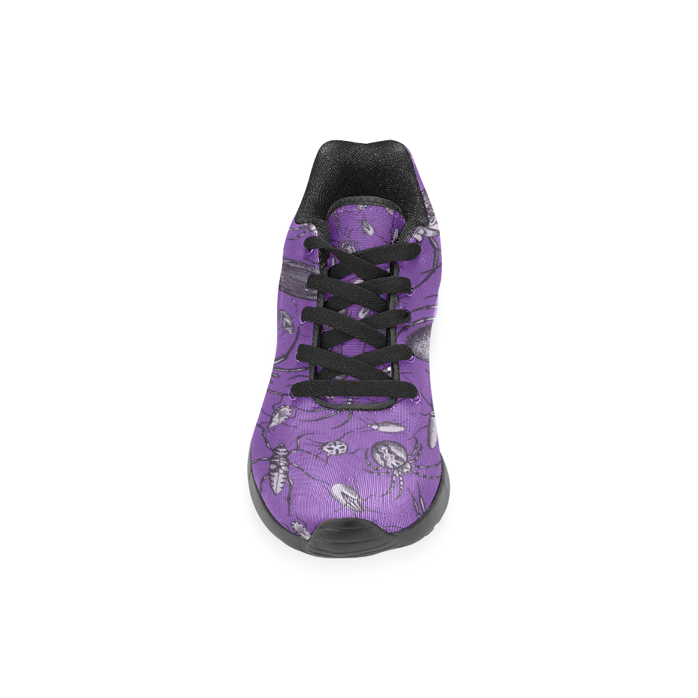 spiders creepy crawlers insects purple halloween Women’s Running Shoes (Model 020)