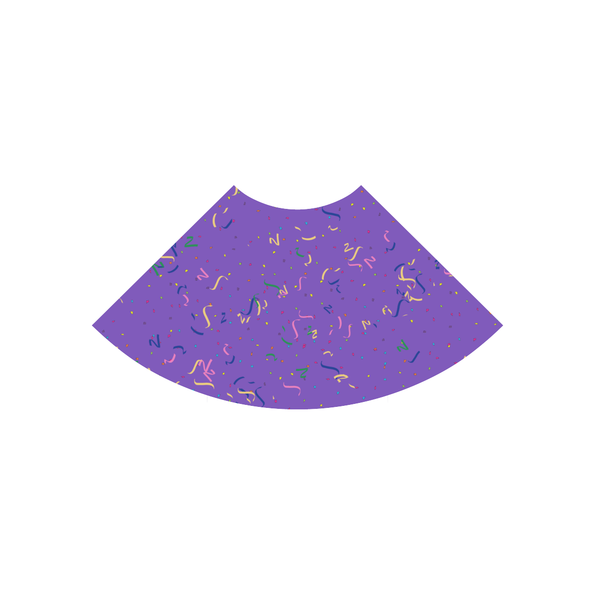 Confetti and  Party Streamers Purple Atalanta Casual Sundress(Model D04)