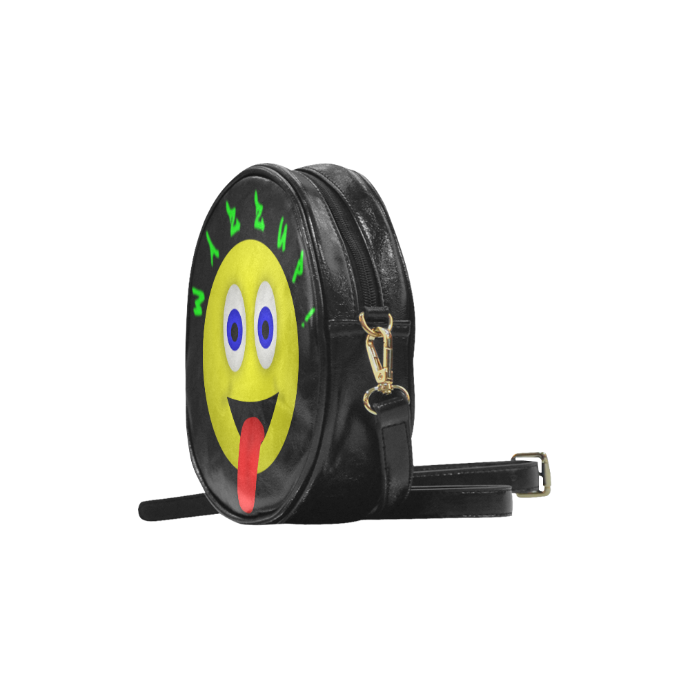 Wazzup Funny Smiley Round Sling Bag (Model 1647)