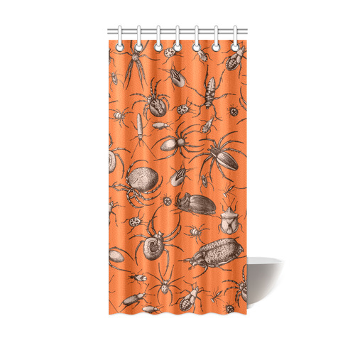 beetles spiders creepy crawlers insects halloween Shower Curtain 36"x72"