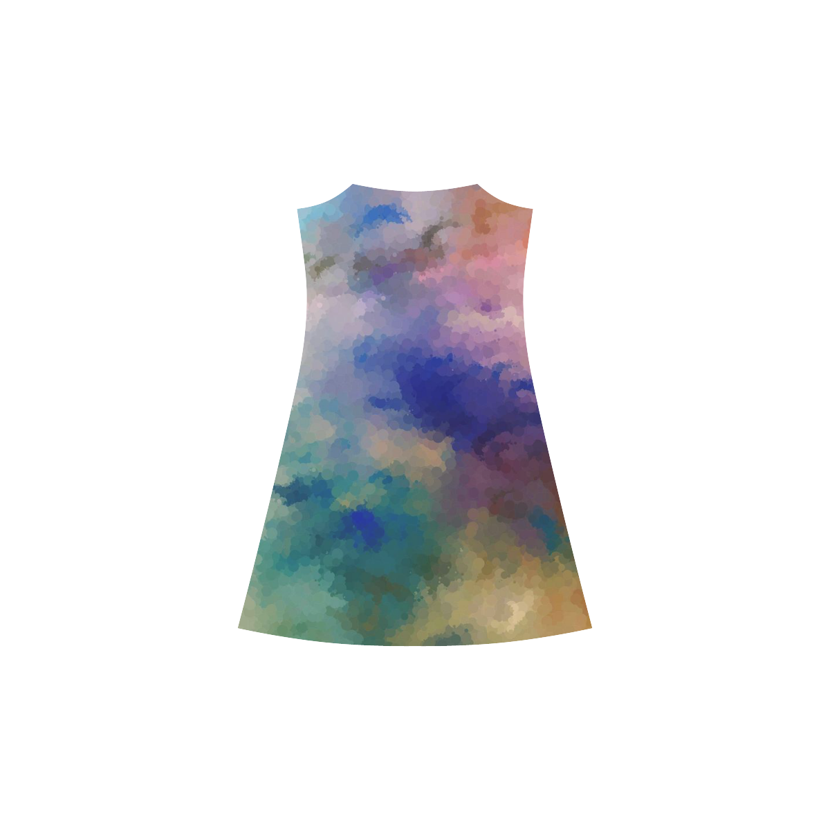 Rainbow Bubble Cloud Alcestis Slip Dress (Model D05)