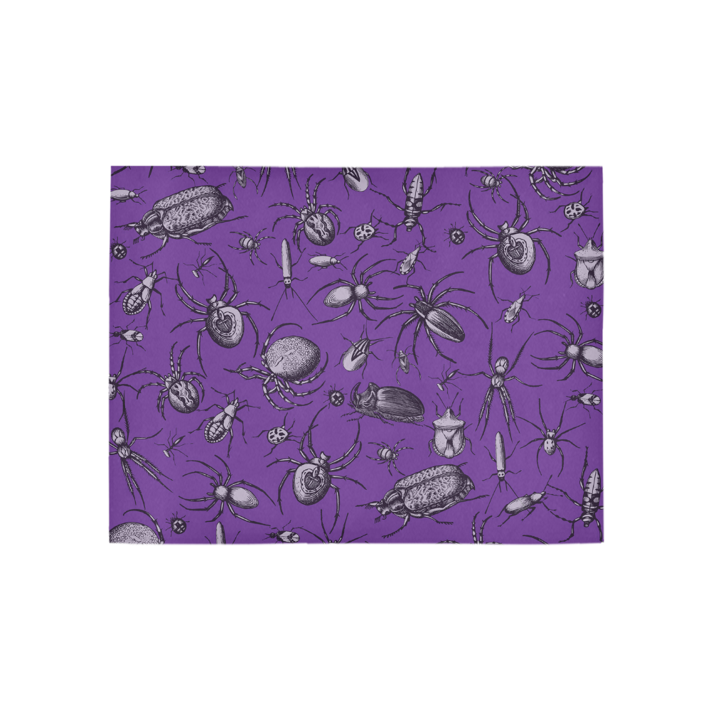 spiders creepy crawlers insects purple halloween Area Rug 5'3''x4'