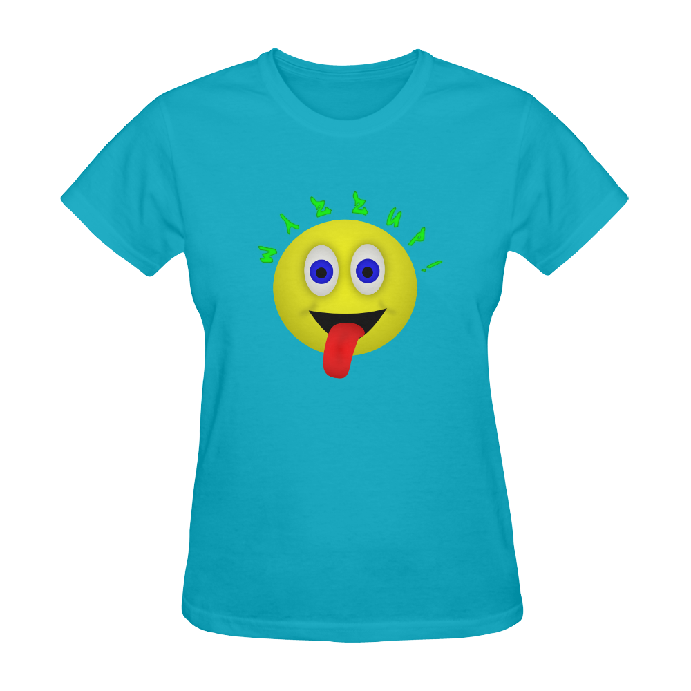 Wazzup Funny Smiley Sunny Women's T-shirt (Model T05)