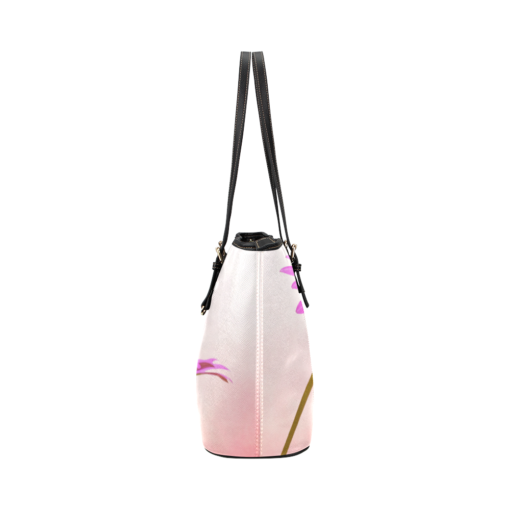 Pretty in Pink Leather Tote Bag/Large (Model 1651)