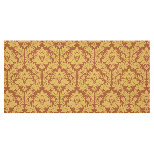 autumn fall yellow brick red damask Cotton Linen Tablecloth 60"x120"