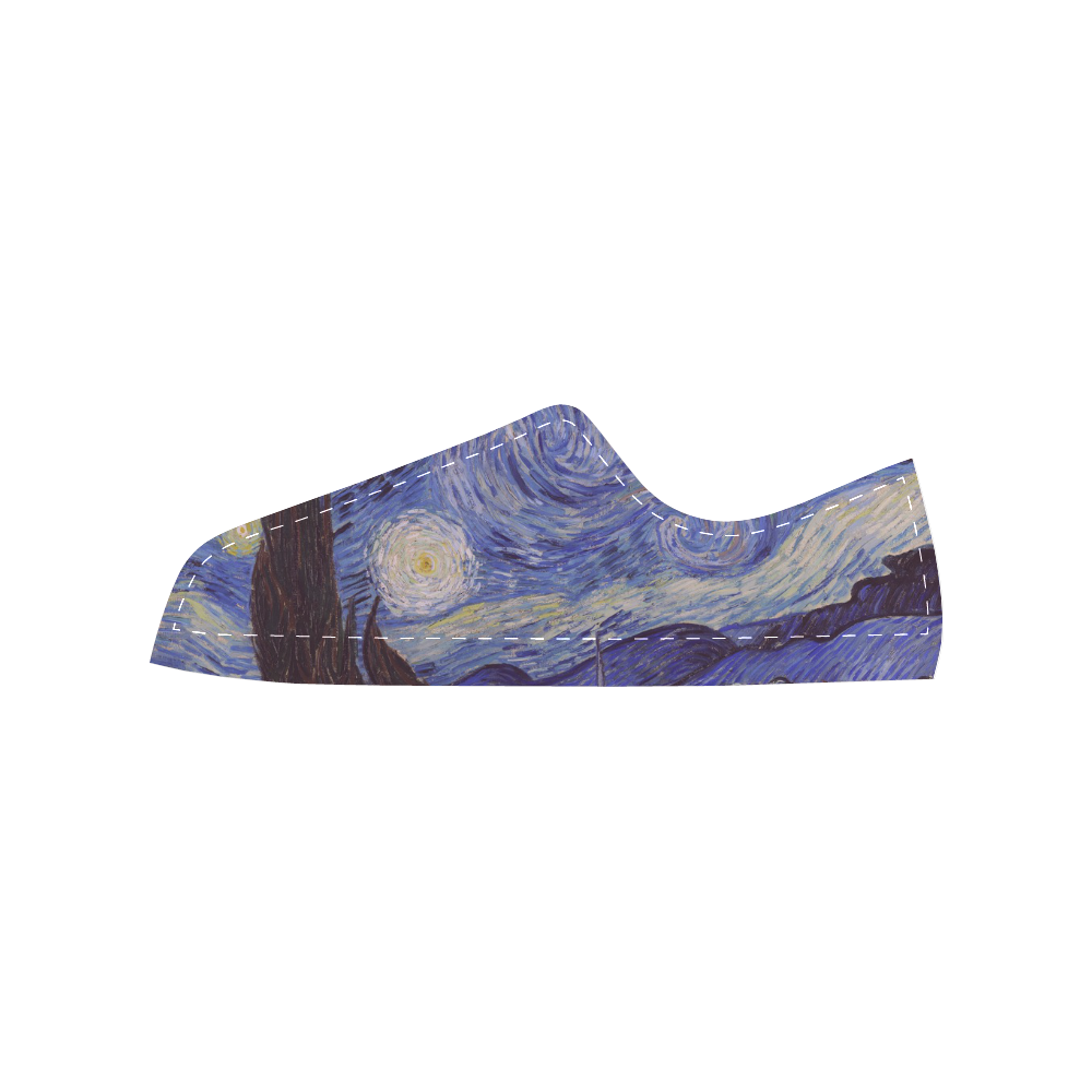 Vincent Van Gogh Starry Night Women's Classic Canvas Shoes (Model 018)