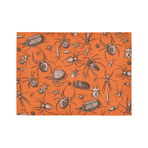 beetles spiders creepy crawlers insects halloween Area Rug7'x5'