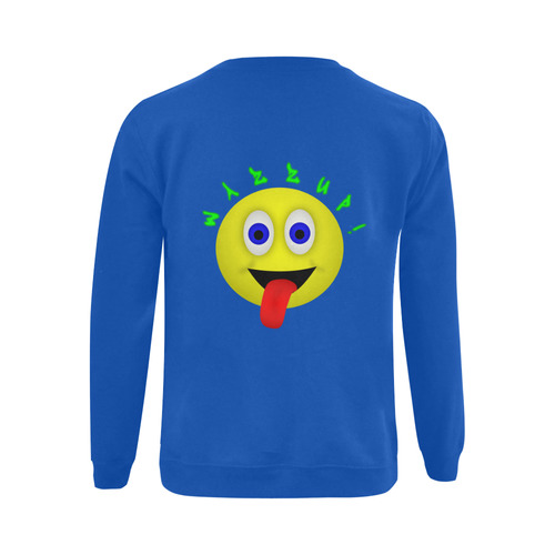 Wazzup Funny Smiley Gildan Crewneck Sweatshirt(NEW) (Model H01)