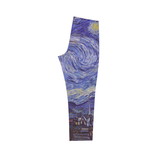 Vincent Van Gogh Starry Night Capri Legging (Model L02)