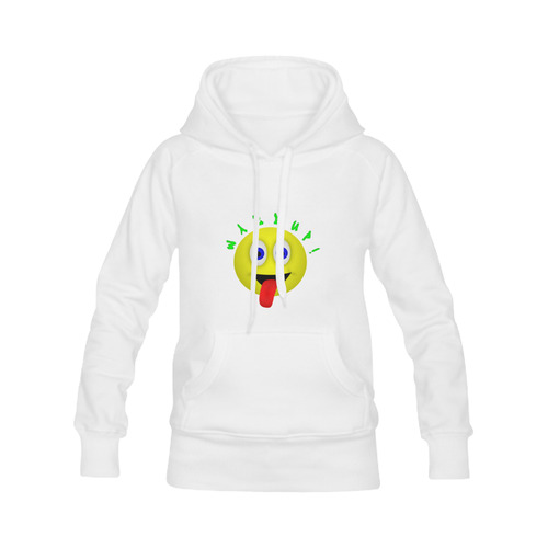 Wazzup Funny Smiley Women's Classic Hoodies (Model H07)