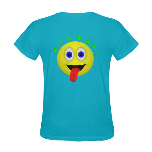 Wazzup Funny Smiley Sunny Women's T-shirt (Model T05)