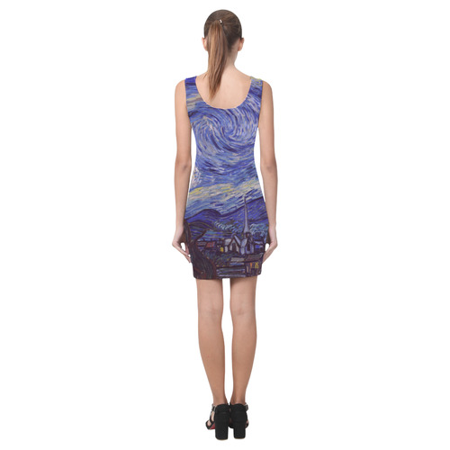 Vincent Van Gogh Starry Night Medea Vest Dress (Model D06)