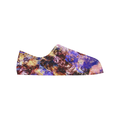 Lilac Turbulence Men's Classic Canvas Shoes (Model 018)