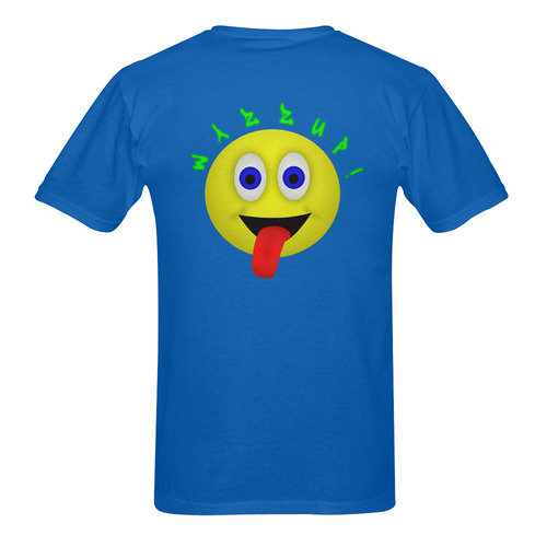 Wazzup Funny Smiley Men's T-Shirt in USA Size (Two Sides Printing)