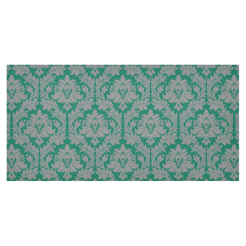 autumn fall colors green grey damask Cotton Linen Tablecloth 60"x120"