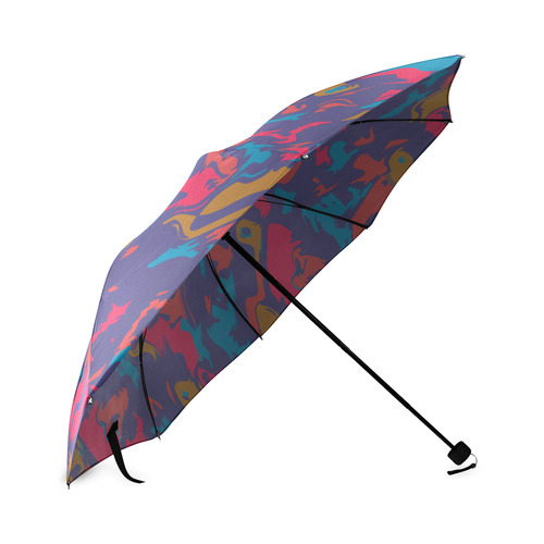 Chaos in retro colors Foldable Umbrella (Model U01)