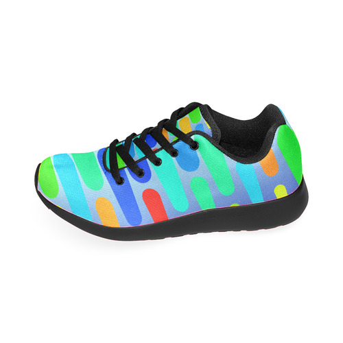 Colorful shapes on a blue background Men’s Running Shoes (Model 020)