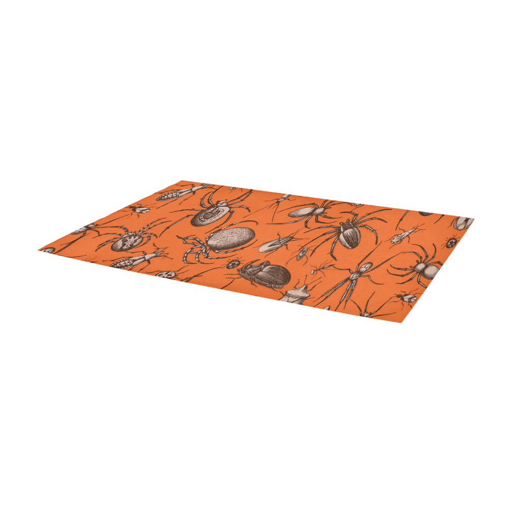 beetles spiders creepy crawlers insects halloween Area Rug 9'6''x3'3''