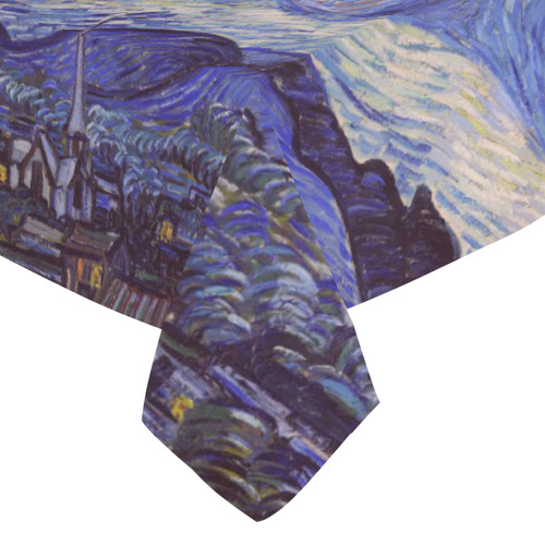 Vincent Van Gogh Starry Night Cotton Linen Tablecloth 52"x 70"