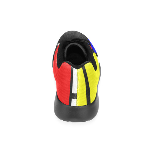 Mosaic DE STIJL Style black yellow red blue Men’s Running Shoes (Model 020)