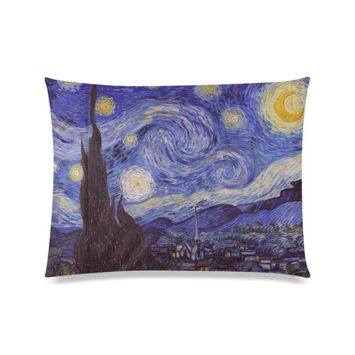 Vincent Van Gogh Starry Night Custom Zippered Pillow Case 20"x26"(Twin Sides)