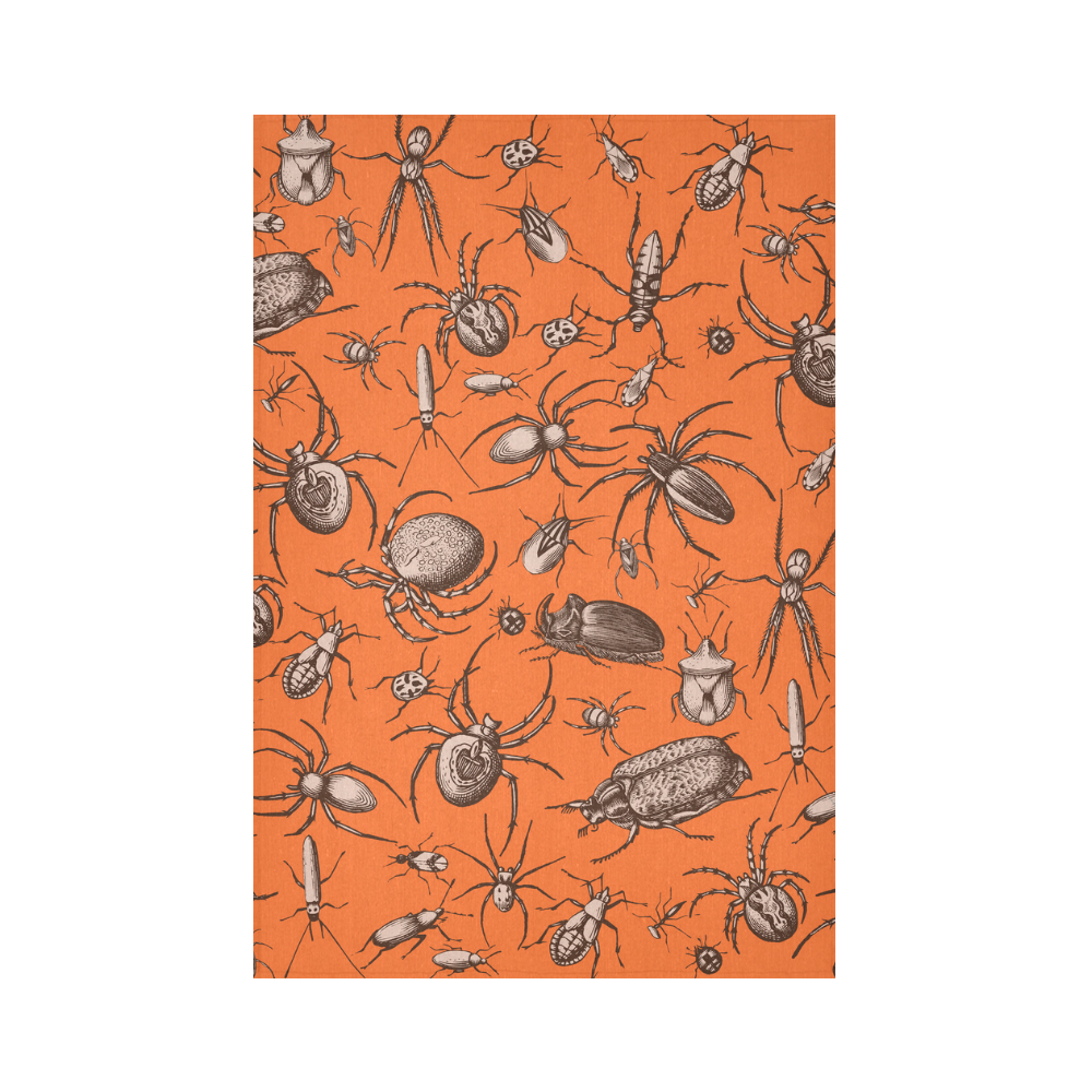 beetles spiders creepy crawlers insects halloween Cotton Linen Wall Tapestry 60"x 90"
